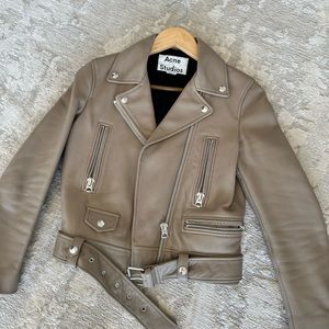Acne Studios Leather Jacket Nude color size 34